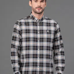 Red Tape Men Checks Cotton Shirt-image-52
