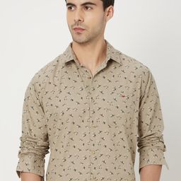 Mufti Slim Fit Floral Printed Pure Cotton Casual Shirt-image-51