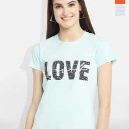 Fabflee Women Multicoloured 3 Printed Applique T-shirt-picture-3