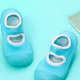 Yellow Bee Boys Blue Patterned Anti-Skid Rubber Sock Shoes-image-34