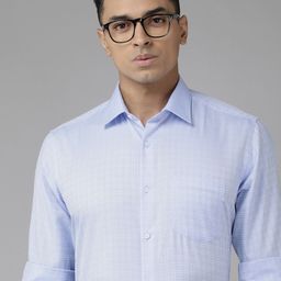 Van Heusen Custom Fit Self Design Pure Cotton Formal Shirt-image-38