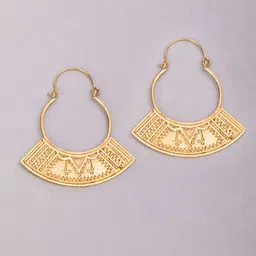Studio One Love Gold-Plated Contemporary Hoop Earrings-image-21