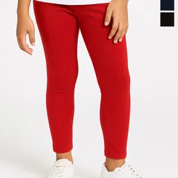 CHILINS Girls Pack Of 3 Mid-Rise Ankle-Length Leggings-37