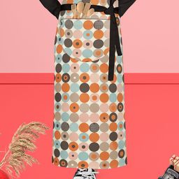 ArtzFolioBlue & Orange-Coloured Printed Cotton Aprons-12