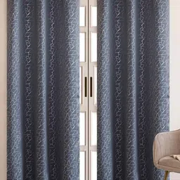 HOMEMONDE Grey & Silver-Toned Set of 2 Black Out Door-16
