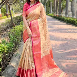 SGF11 Ethnic Motifs Zari Pure Silk Kanjeevaram Saree-16