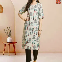 Moda Rapido Pack of 2 Printed Straight Kurta with Trousers-image-49