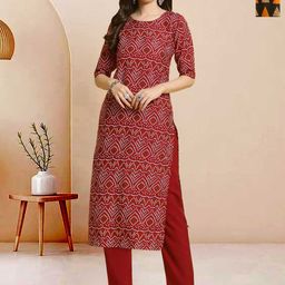 Moda Rapido Pack of 2 Printed Straight Kurta with Trousers-picture-29