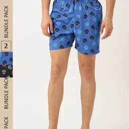 Kook N Keech Men Pack of 2 Printed Pure Cotton Boxers KS22M718-Navy Bllue-image-46