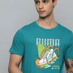 Puma Men Printed Pure Cotton Slim Fit Outdoor T-shirt-image-21