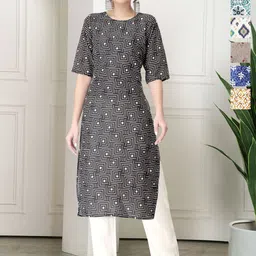 7Threads Women Pack Of 6 Floral Printed Straight Kurta-image-91