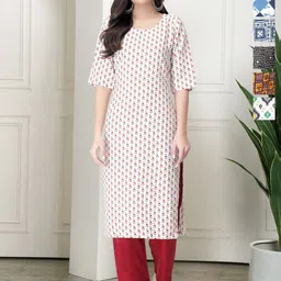 7Threads Women Pack Of 6 Floral Printed Straight Kurta-image-54