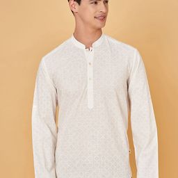indus route by Pantaloons Geometric Woven Design Kurta-image-87
