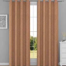 Raymond Home Rust 2 Pieces Abstract Printed Door Curtains-39
