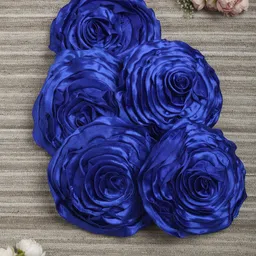 HOSTA HOMES Blue Set of 5 Satin Round Cushion Covers-picture-33