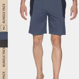 Dollar Men Pack Of 2 Solid Regular Fit Lounge Shorts-image-74