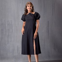 MODA-Q Women 1 Solid Fit & Flare Midi Dress-image-51