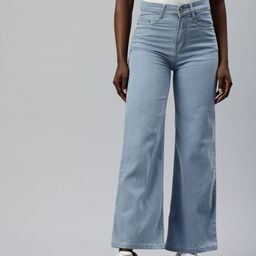 ADBUCKS Women Wide Leg High-Rise Jeans-image-61
