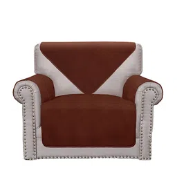 Cortina Brown Non Slip 1 Seater Sofa Covers-7