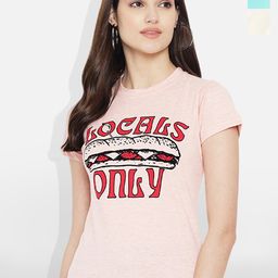 Fabflee Women Multicoloured 3 Printed V-Neck T-shirt-image-94