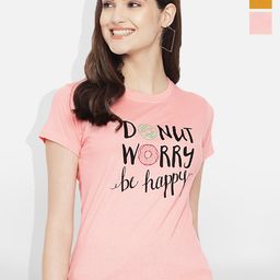 Fabflee Women Multicoloured 4 Printed V-Neck T-shirt-image-130
