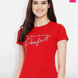 Fabflee Women Multicoloured 4 Printed V-Neck T-shirt-image-89