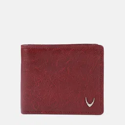 Hidesign Men Maroon Textured Leather Two Fold Wallet-31