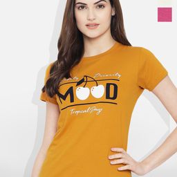 Fabflee Women Multicoloured 3 Printed V-Neck T-shirt-picture-1