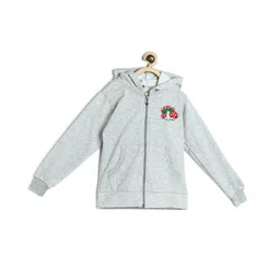 SWEET ANGEL Kids Grey Solid Hooded Sweatshirt-image-42