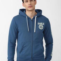 AMERICAN EAGLE OUTFITTERS Men Blue Hooded Sweatshirt-picture-31