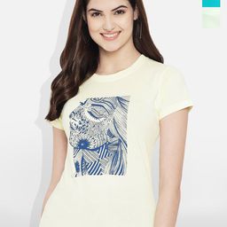 Fabflee Women Multicoloured 3 Printed V-Neck T-shirt-picture-18