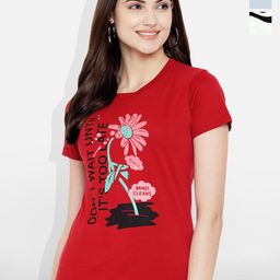 Fabflee Women Multicoloured 3 Printed V-Neck T-shirt-picture-7