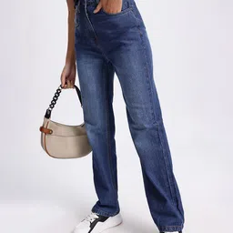 glitchez Women Statement Fit Light Fade Straight Fit Jeans-image-45