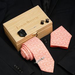 LOUIS STITCH Men Italian Silk Necktie Accessory Gift Set-image-84