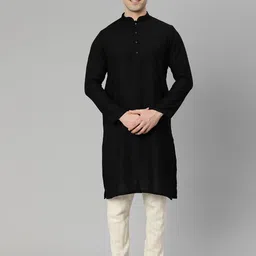Manthan Men Solid Straight Kurta-image-93