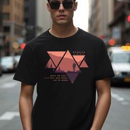 Bewakoof Men Black Printed Applique T-shirt 100% cotton.-picture-39