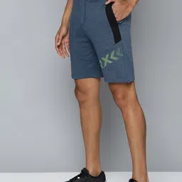 HRX by Hrithik Roshan Men Blue Typography Printed Shorts-image-69