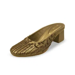 SHRIVAS BY ARCHITA MEHTA Embellished Ethnic Block Mules-11