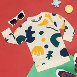 Pantaloons Baby Boys Abstract Printed Long Sleeves Cotton Pullover Sweater-image-84