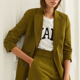 NEXT  Women Peaked Lapel Collar Double-Breasted Blazer-picture-57