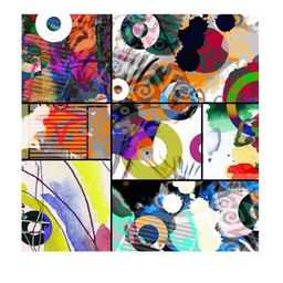 999Store Multi Colored Abstract Digitally Printed Wall Art image 2