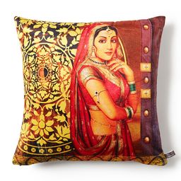 HOUZZCODE Set of 2 Red Printed Double-Sided 16" x 16" Square Cushion Covers image 2