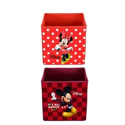 Kuber Industries Set Of 4 Disney Printed Foldable Large Size Multi-Utility Storage Cubes With Handle image 3