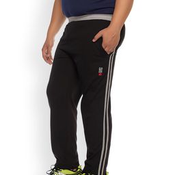 plusS Black Solid Track Pants-image-69