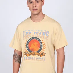 Lee Men Graphic Print Crew Neck Oversize Fit Tshirt-image-82