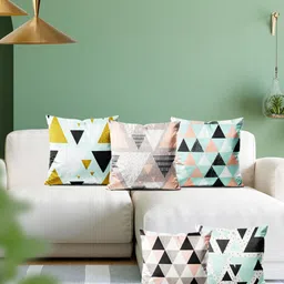 ArtzFolio Multicoloured Set of 5 Square Cushion Covers-image-30