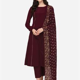 FIORRA Women Floral Printed Kurta with Trousers & With Dupatta-7