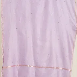 Taavi Solid With Printed Border Detail Mukaish Dupatta image 4