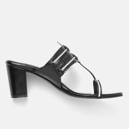 Anouk Woven Ethnic Block Heels with Tassels image 2