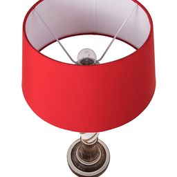 Homesake Brown & Red Solid Handcrafted Table Lamp with Shade image 4